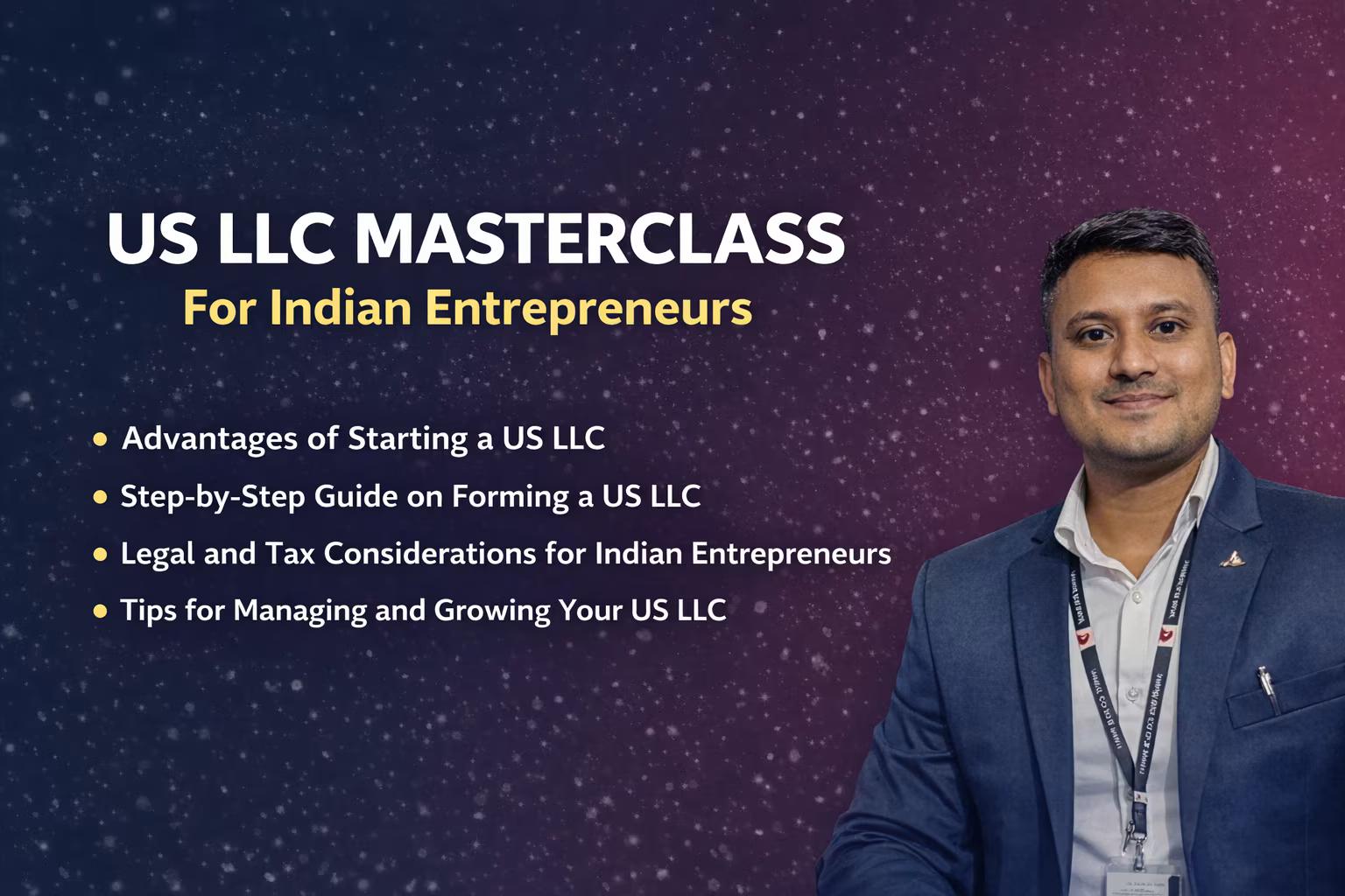 US LLC Masterclass for Indian Entrepreneurs webinar cover