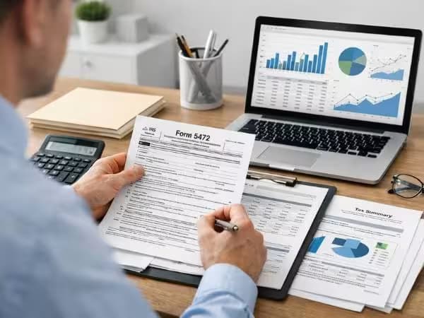 Tax filing — Form 5472 financial documents