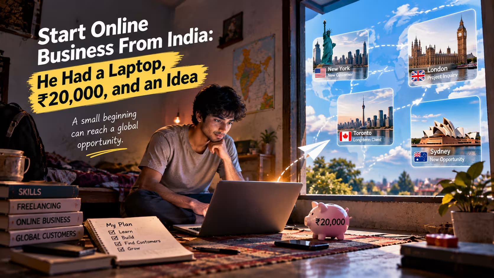 Start Online Business From India: He Had a Laptop, ₹20,000, and an Idea