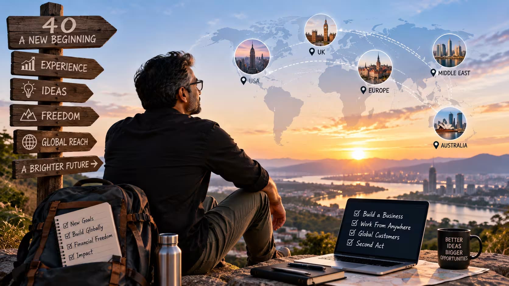 Starting a Business at 40: He Decided to Start Over Globally