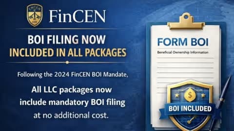 BOI filing service update for FormLLC packages
