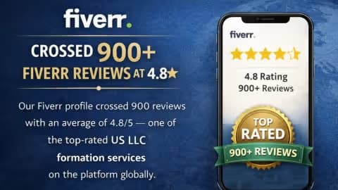 Fiverr review milestone with 900 plus reviews