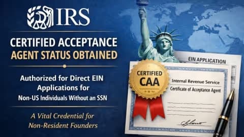 IRS Certified Acceptance Agent credential for Tousif Akram