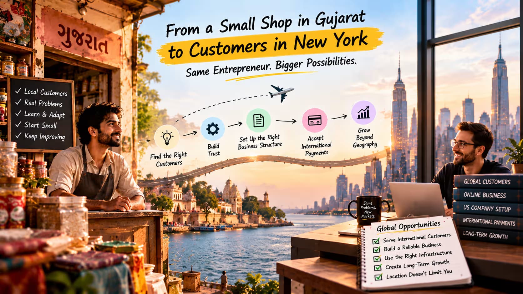 How to start US business from India: From a Small Shop in Gujarat to New York