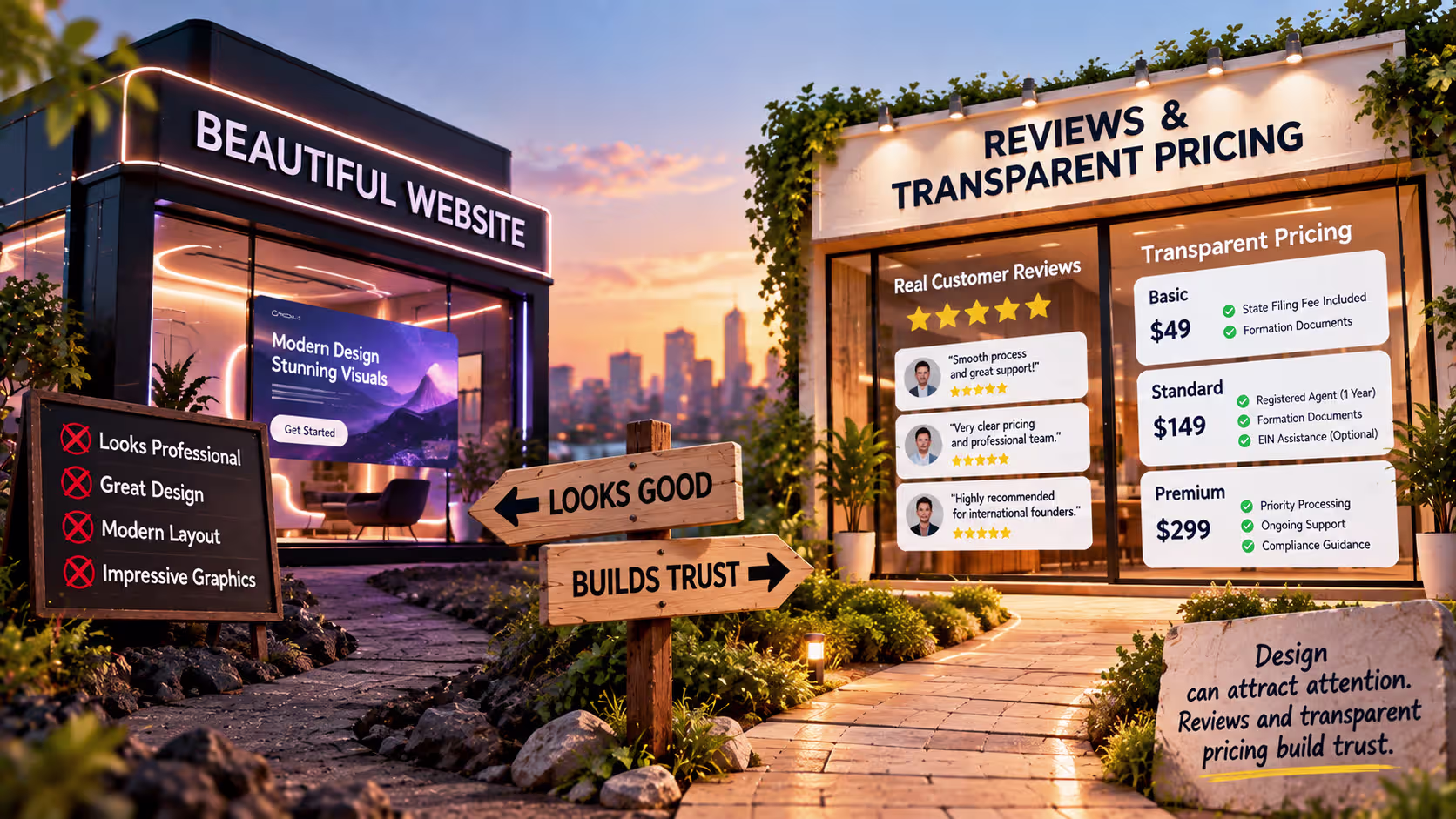 Why Reviews and Transparent Pricing Matter More Than a Beautiful Website