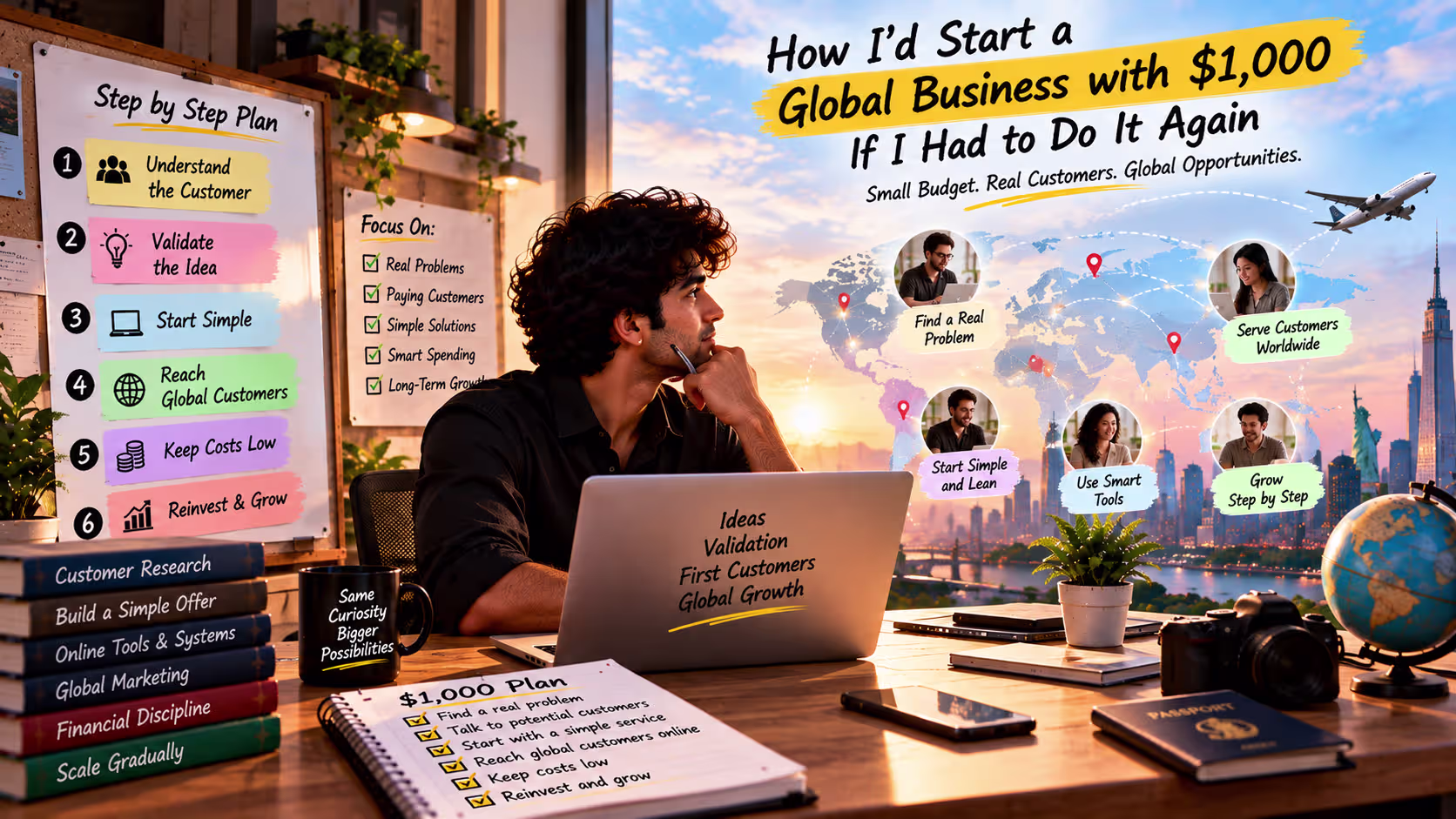 Start a Global Business With $1,000: How I'd Do It Today