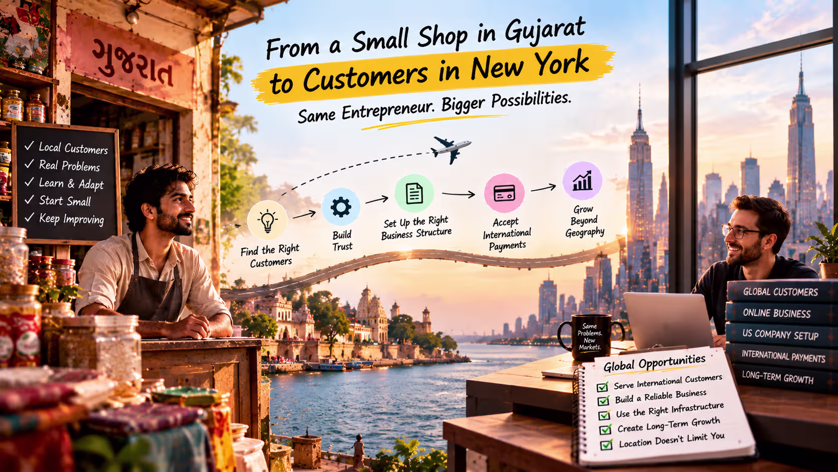 How to start US business from India: From a Small Shop in Gujarat to New York