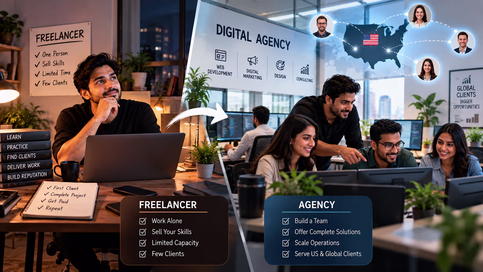 Freelancer to Agency: How He Built an Agency for US Clients